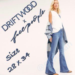 Free People x Driftwood Farrah Flare Jeans Sz 28